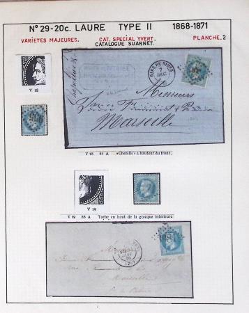 1867, Exceptionnelle étude sur N°29, avec planchage,