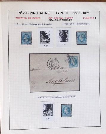 1867, Exceptionnelle étude sur N°29, avec planchage,