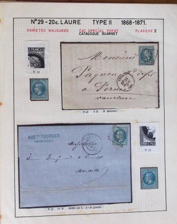 1867, Exceptionnelle étude sur N°29, avec planchage,