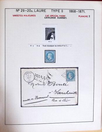 1867, Exceptionnelle étude sur N°29, avec planchage,