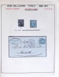 1867, Exceptionnelle étude sur N°29, avec planchage,