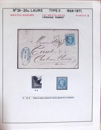 1867, Exceptionnelle étude sur N°29, avec planchage,