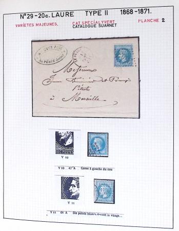 1867, Exceptionnelle étude sur N°29, avec planchage,