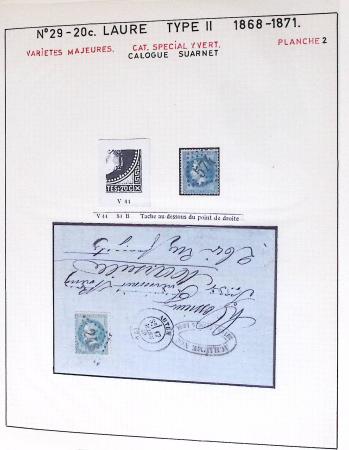 1867, Exceptionnelle étude sur N°29, avec planchage,