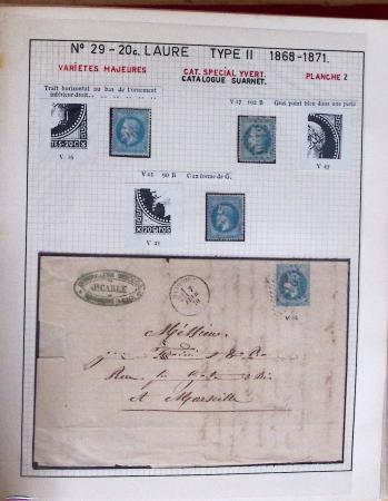 1867, Exceptionnelle étude sur N°29, avec planchage,