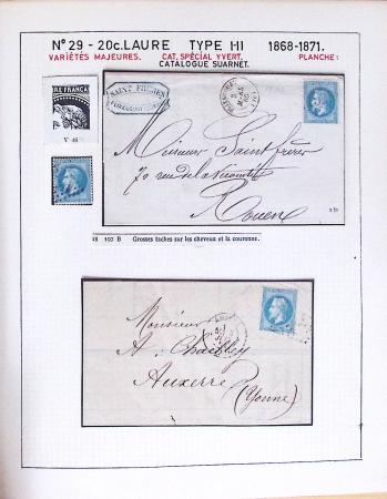 1867, Exceptionnelle étude sur N°29, avec planchage,