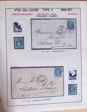 1867, Exceptionnelle étude sur N°29, avec planchage,