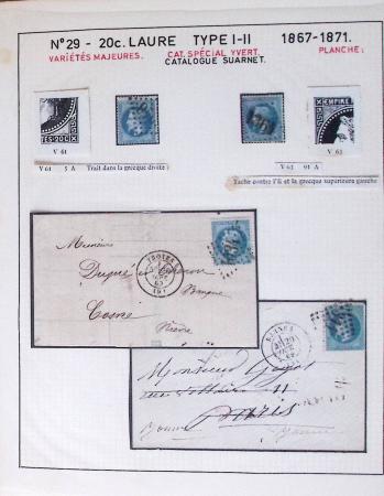 1867, Exceptionnelle étude sur N°29, avec planchage,