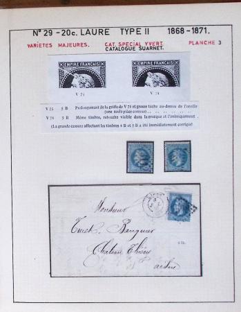 1867, Exceptionnelle étude sur N°29, avec planchage,