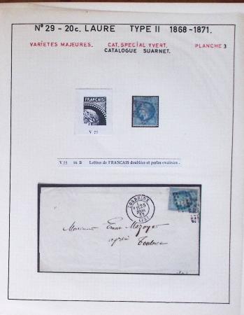 1867, Exceptionnelle étude sur N°29, avec planchage,