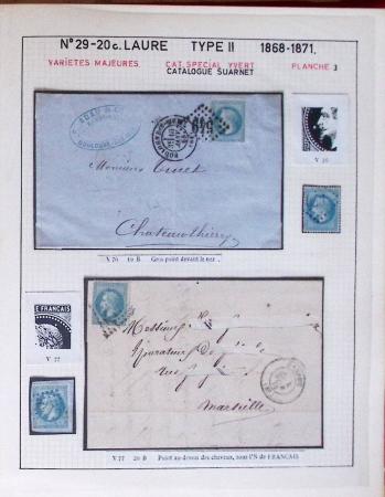1867, Exceptionnelle étude sur N°29, avec planchage,