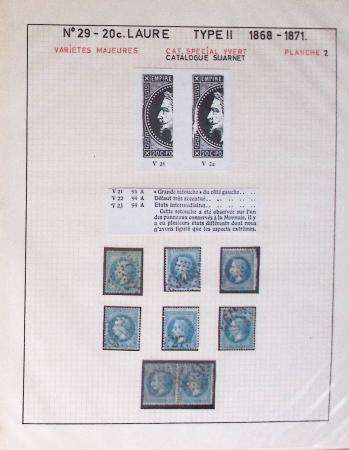 1867, Exceptionnelle étude sur N°29, avec planchage,