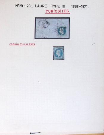 1867, Exceptionnelle étude sur N°29, avec planchage,
