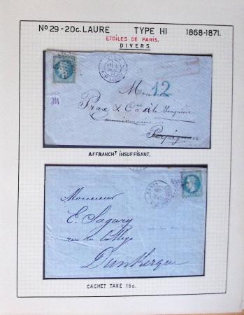 1867, Exceptionnelle étude sur N°29, avec planchage,