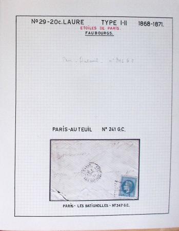 1867, Exceptionnelle étude sur N°29, avec planchage,