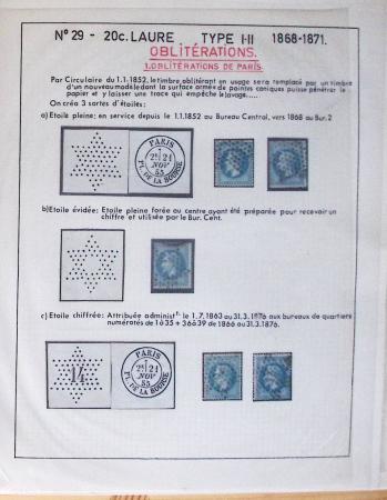 1867, Exceptionnelle étude sur N°29, avec planchage,