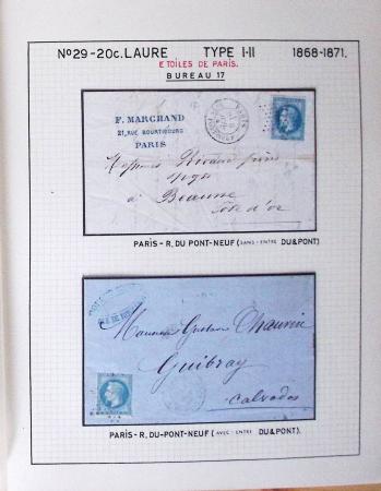 1867, Exceptionnelle étude sur N°29, avec planchage,