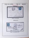 1867, Exceptionnelle étude sur N°29, avec planchage,