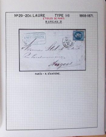 1867, Exceptionnelle étude sur N°29, avec planchage,