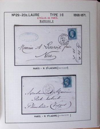 1867, Exceptionnelle étude sur N°29, avec planchage,