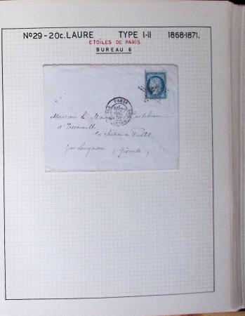 1867, Exceptionnelle étude sur N°29, avec planchage,