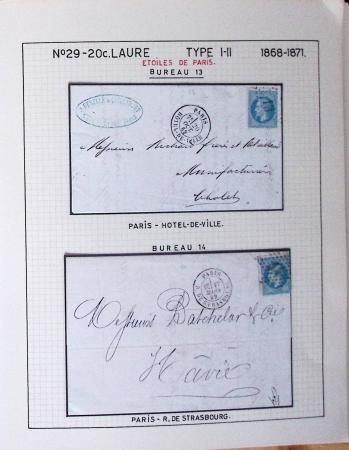1867, Exceptionnelle étude sur N°29, avec planchage,
