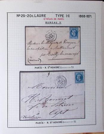 1867, Exceptionnelle étude sur N°29, avec planchage,