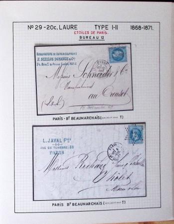 1867, Exceptionnelle étude sur N°29, avec planchage,