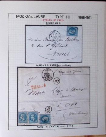 1867, Exceptionnelle étude sur N°29, avec planchage,