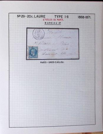 1867, Exceptionnelle étude sur N°29, avec planchage,