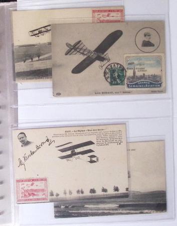 1902-2000, AEROPHILATELIE : Collection de cartes postales
