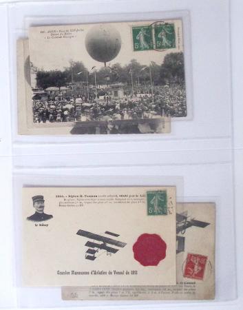 1902-2000, AEROPHILATELIE : Collection de cartes postales