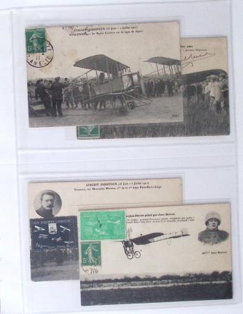 1902-2000, AEROPHILATELIE : Collection de cartes postales