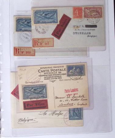 1902-2000, AEROPHILATELIE : Collection de cartes postales