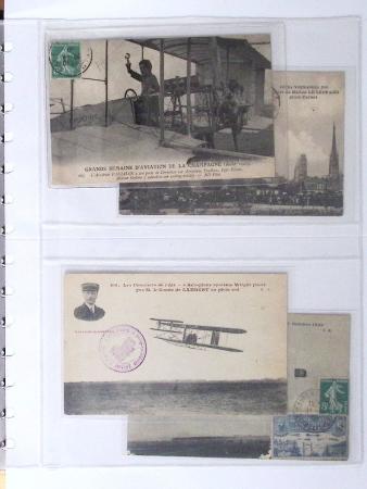 1902-2000, AEROPHILATELIE : Collection de cartes postales