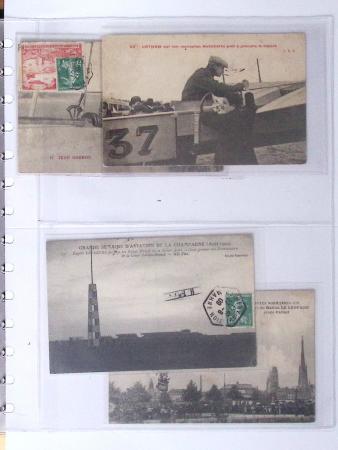 1902-2000, AEROPHILATELIE : Collection de cartes postales