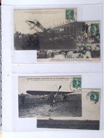 1902-2000, AEROPHILATELIE : Collection de cartes postales