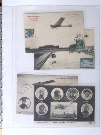 1902-2000, AEROPHILATELIE : Collection de cartes postales