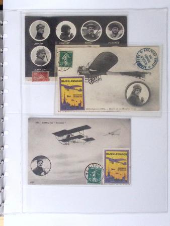 1902-2000, AEROPHILATELIE : Collection de cartes postales