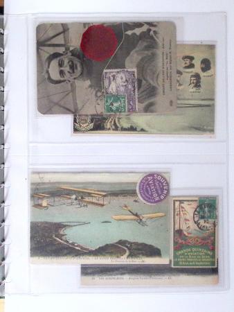 1902-2000, AEROPHILATELIE : Collection de cartes postales