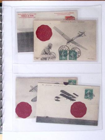 1902-2000, AEROPHILATELIE : Collection de cartes postales