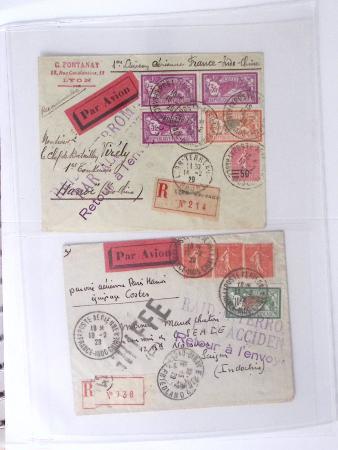 1902-2000, AEROPHILATELIE : Collection de cartes postales