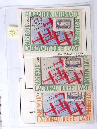 1902-2000, AEROPHILATELIE : Collection de cartes postales