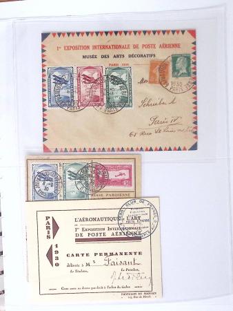 1902-2000, AEROPHILATELIE : Collection de cartes postales
