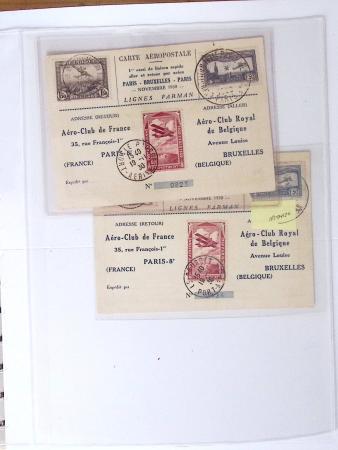 1902-2000, AEROPHILATELIE : Collection de cartes postales