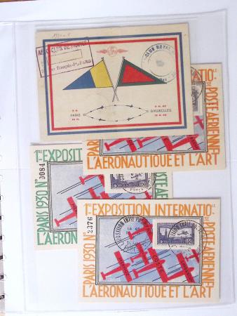 1902-2000, AEROPHILATELIE : Collection de cartes postales