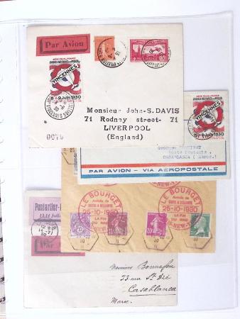1902-2000, AEROPHILATELIE : Collection de cartes postales