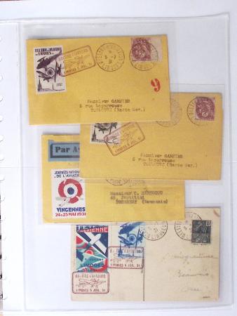 1902-2000, AEROPHILATELIE : Collection de cartes postales