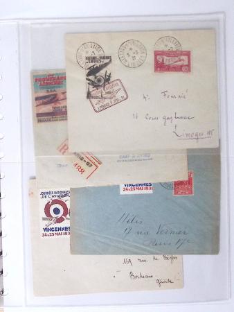 1902-2000, AEROPHILATELIE : Collection de cartes postales