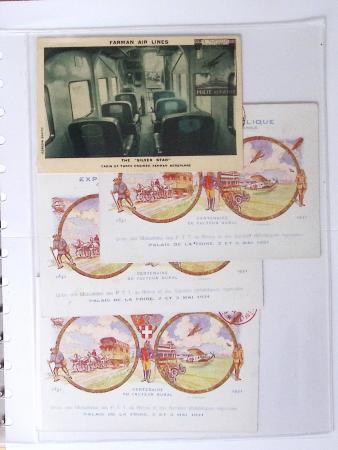 1902-2000, AEROPHILATELIE : Collection de cartes postales